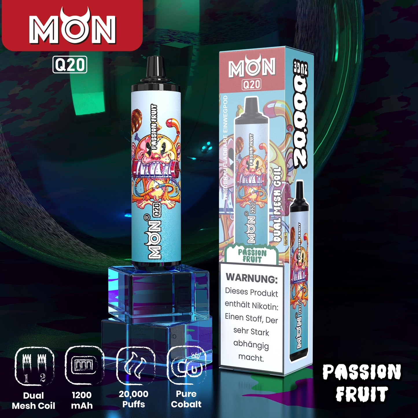 Monvaper Q20 20,000 Puffs – Big Puffs, Big Battery
