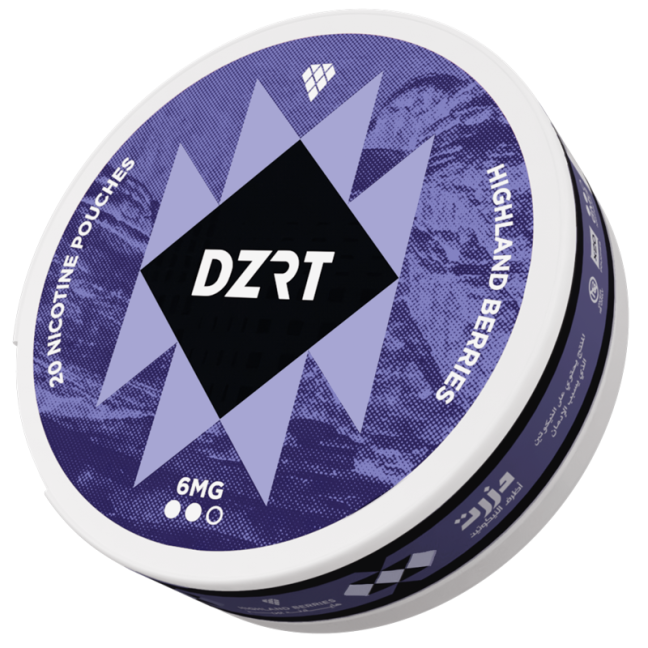 Highland Berries Tobacco-Free Nicotine Pouches by DZRT – Refreshing Berry Flavor