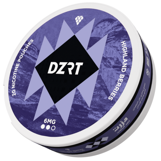 Highland Berries Tobacco-Free Nicotine Pouches by DZRT – Refreshing Berry Flavor