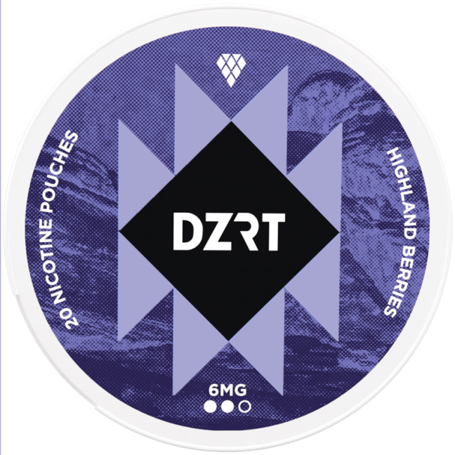 Highland Berries Tobacco-Free Nicotine Pouches by DZRT – Refreshing Berry Flavor