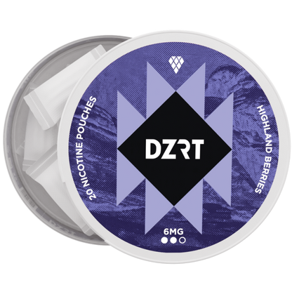 Highland Berries Tobacco-Free Nicotine Pouches by DZRT – Refreshing Berry Flavor