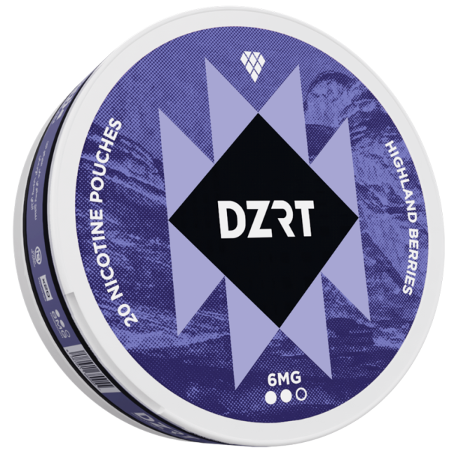 Highland Berries Tobacco-Free Nicotine Pouches by DZRT – Refreshing Berry Flavor