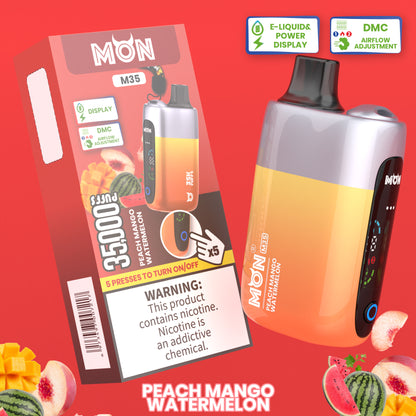 Monvaper M35 Disposable Vape – 35,000 Puffs | Rechargeable & Adjustable
