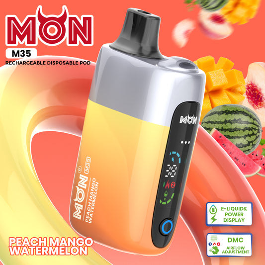 Monvaper M35 Disposable Vape – 35,000 Puffs | Rechargeable & Adjustable