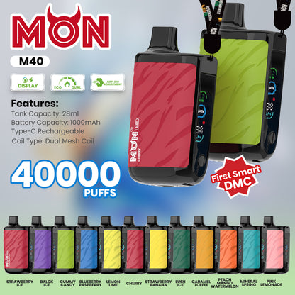 Monvaper M40 40,000 Puffs – Dual-Mode Disposable Vape | Long-Lasting & Customizable Experience