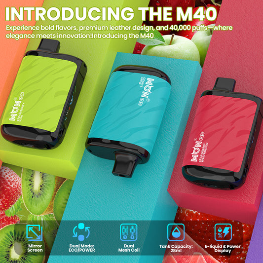 Monvaper M40 40,000 Puffs – Dual-Mode Disposable Vape | Long-Lasting & Customizable Experience