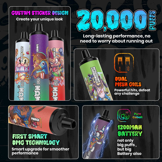 Monvaper Q20 20,000 Puffs – Big Puffs, Big Battery