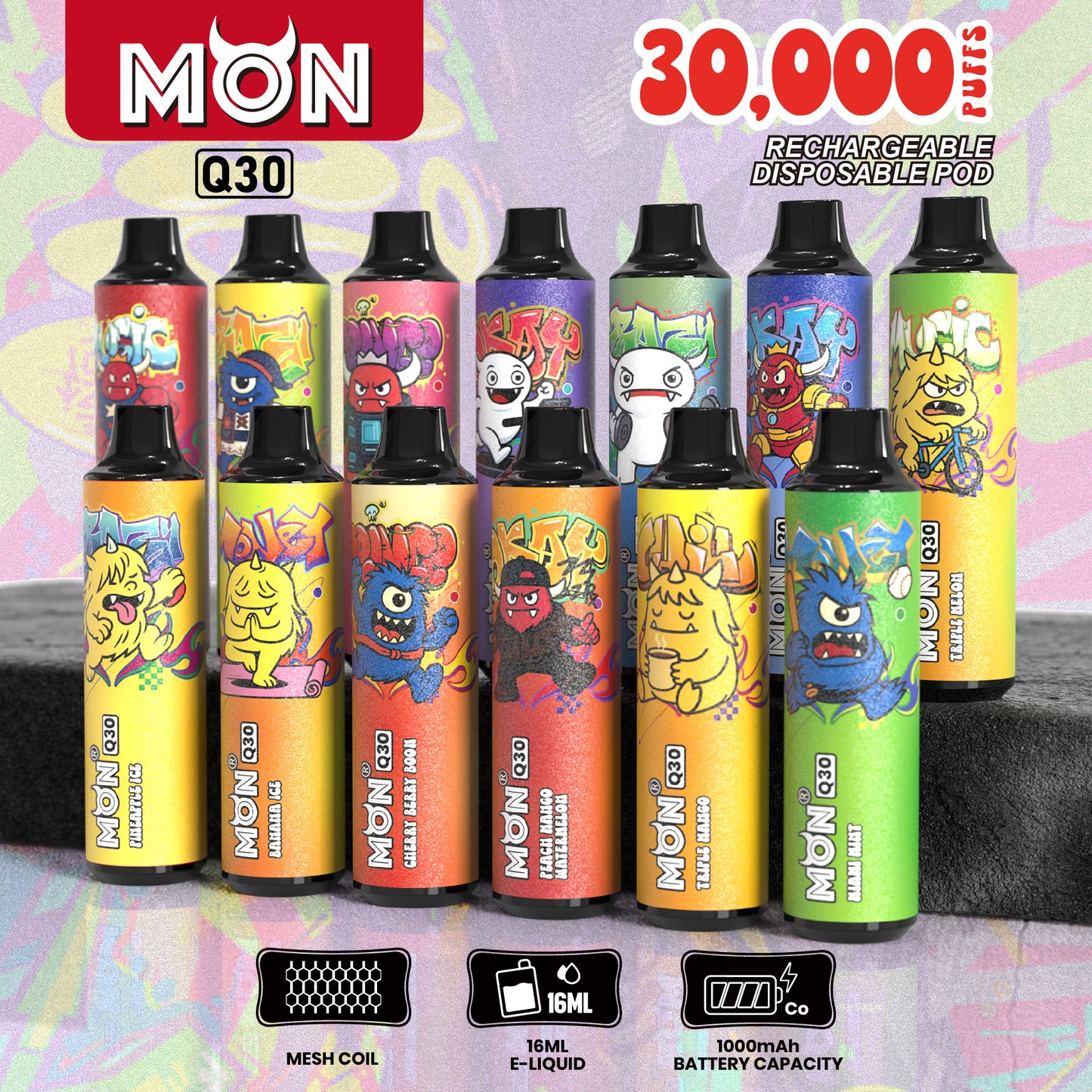 Monvaper Q30 Disposable Vape – Consistent Flavor, Every Puff