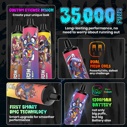 Monvaper Q35 Disposable Vape – 35,000 Puffs