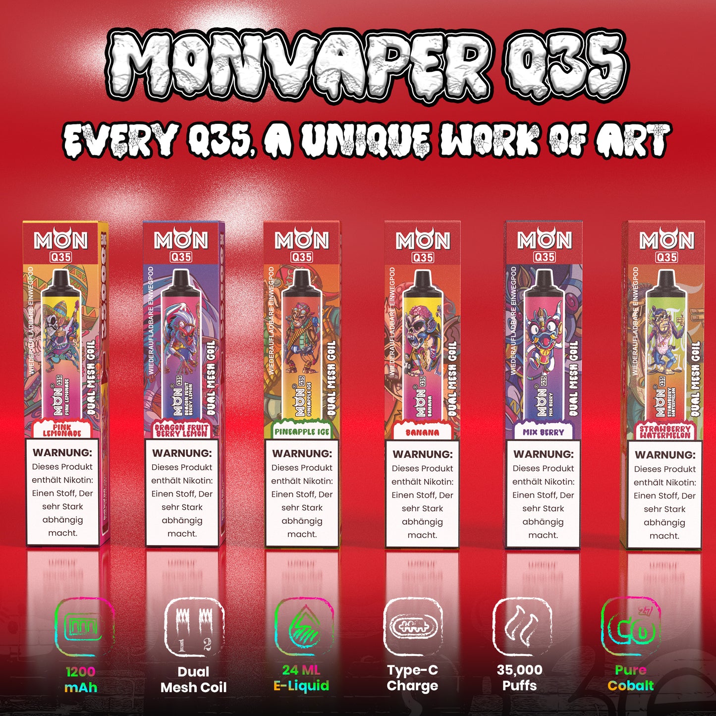 Monvaper Q35 Disposable Vape – 35,000 Puffs