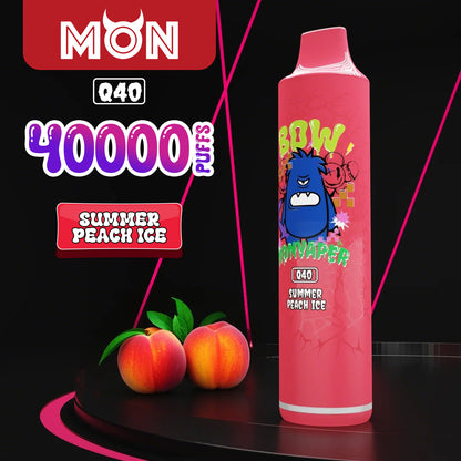 MON Q40 | 40K Puff Power Stick with Dual Mesh Coils & Consistent Flavor Delivery